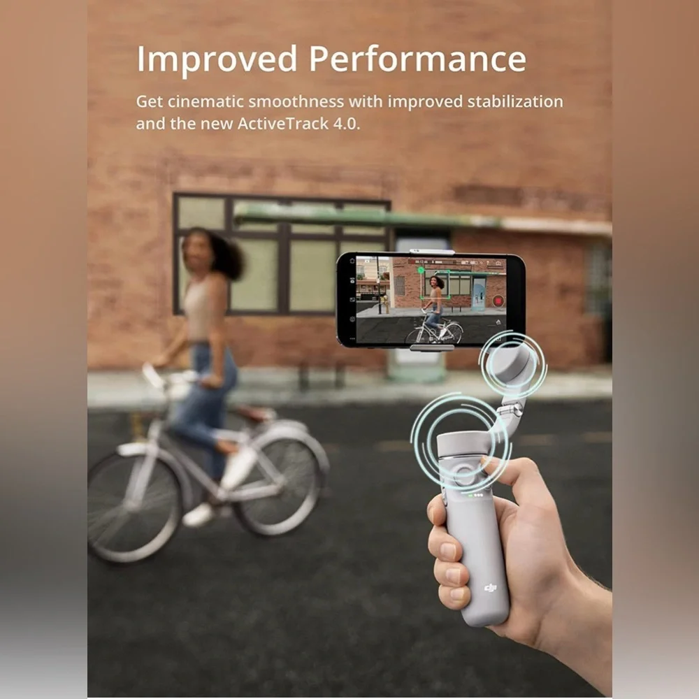 DJI OM 5 Gimbal Stabilizer, 3-Axis Phone, Built-In Extension Rod, (Open Box)